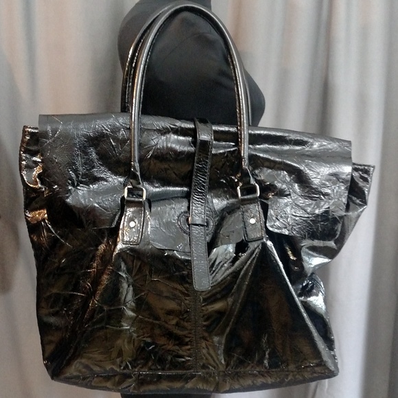 Leonello Borghi | Bags | Leonello Borghi Mens Patent Leather Weekender ...